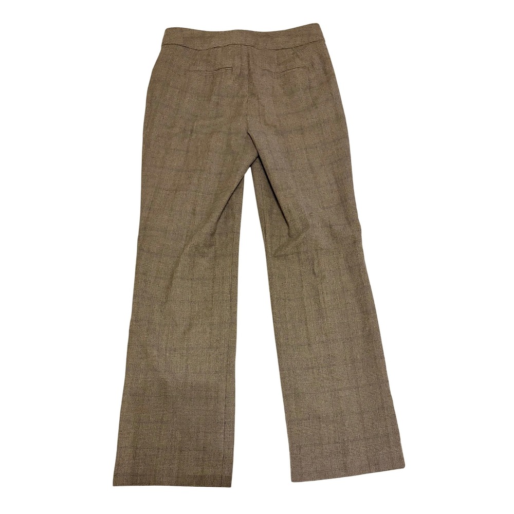 Talbots Italian Wool Plaid Trouser Pants Size 2 Gray Career Wide Leg - Picture 3 of 8